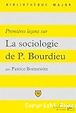 Premières leçons sur la sociologie de P. Bourdieu